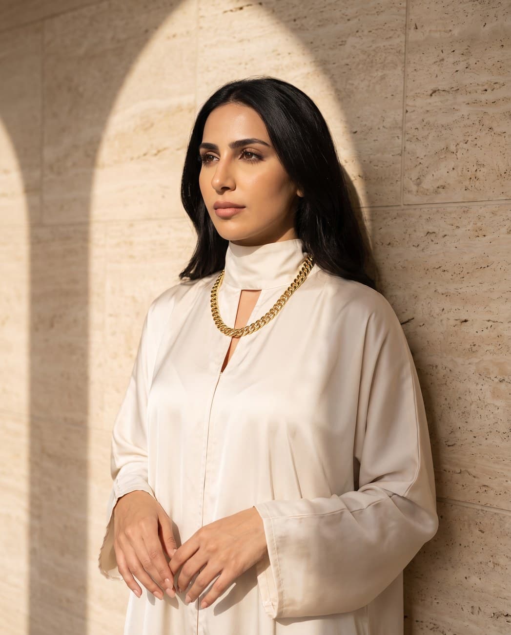 Hafid · campaign photograph, worn