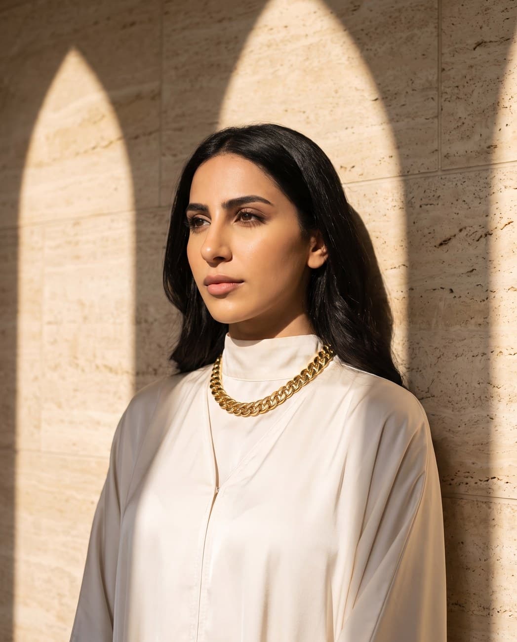 Hlaqat · campaign photograph, worn