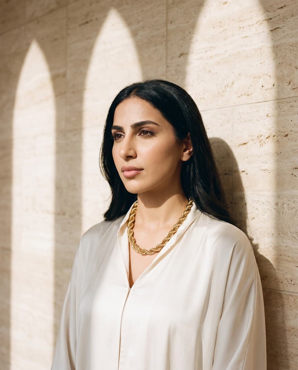 Dhakira · campaign photograph, worn