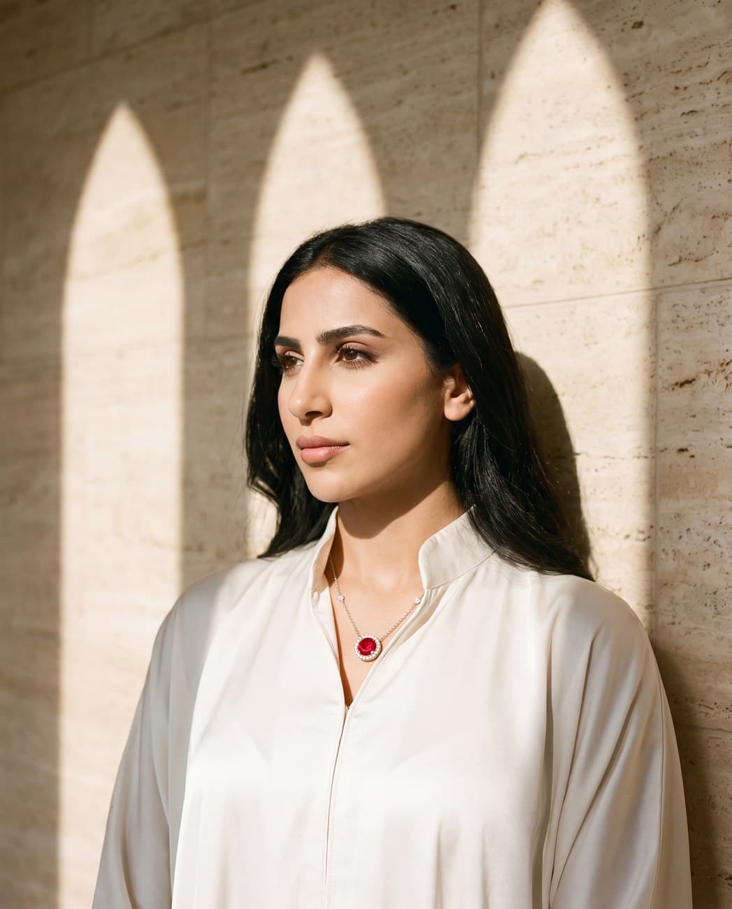 Falak · campaign photograph, worn