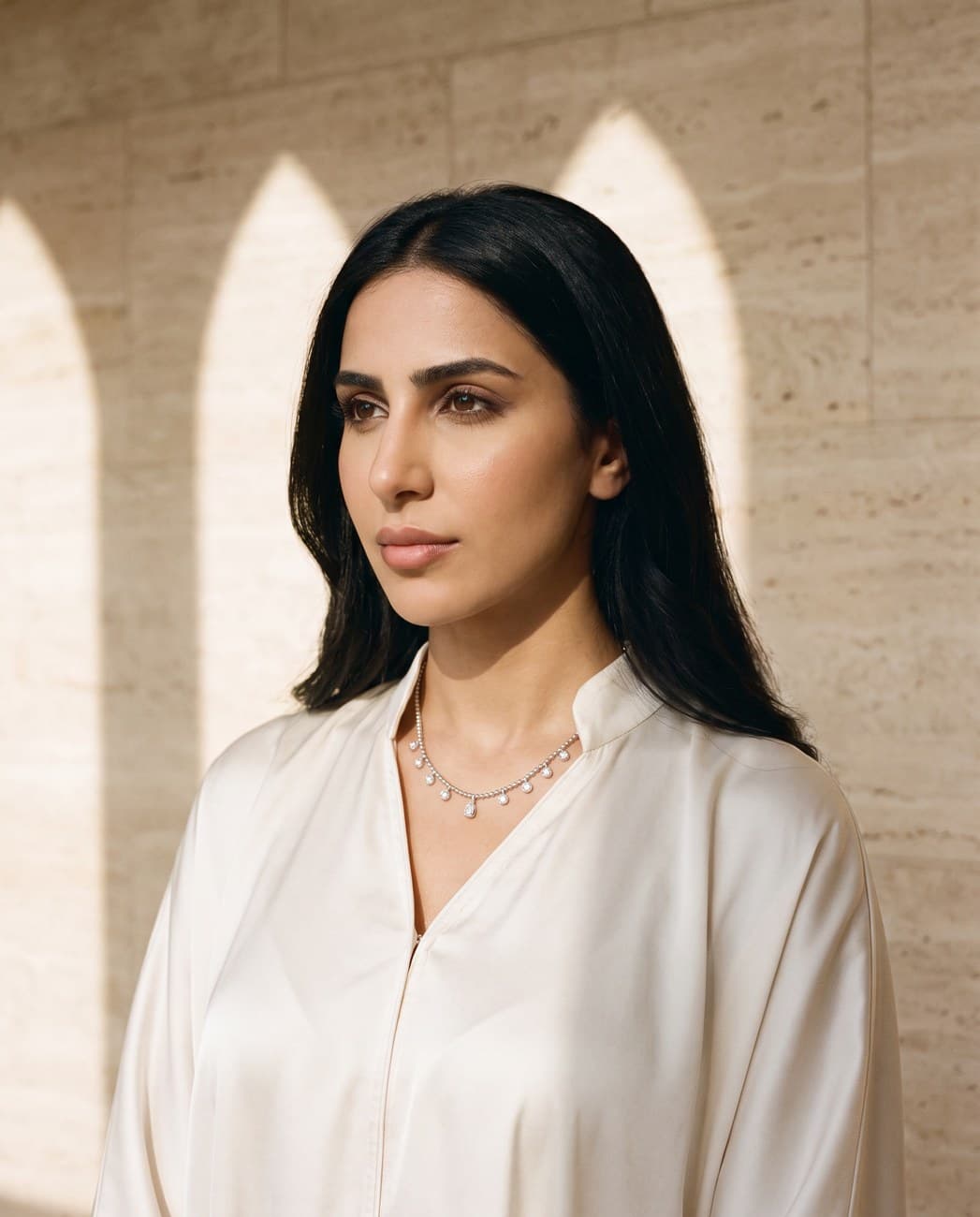 Ishraq · campaign photograph, worn