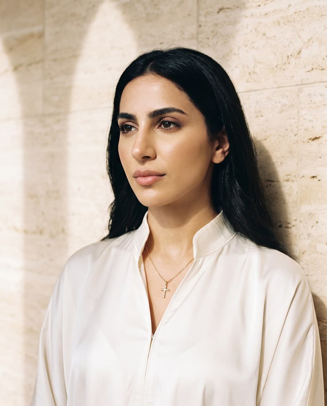 Farah · campaign photograph, worn