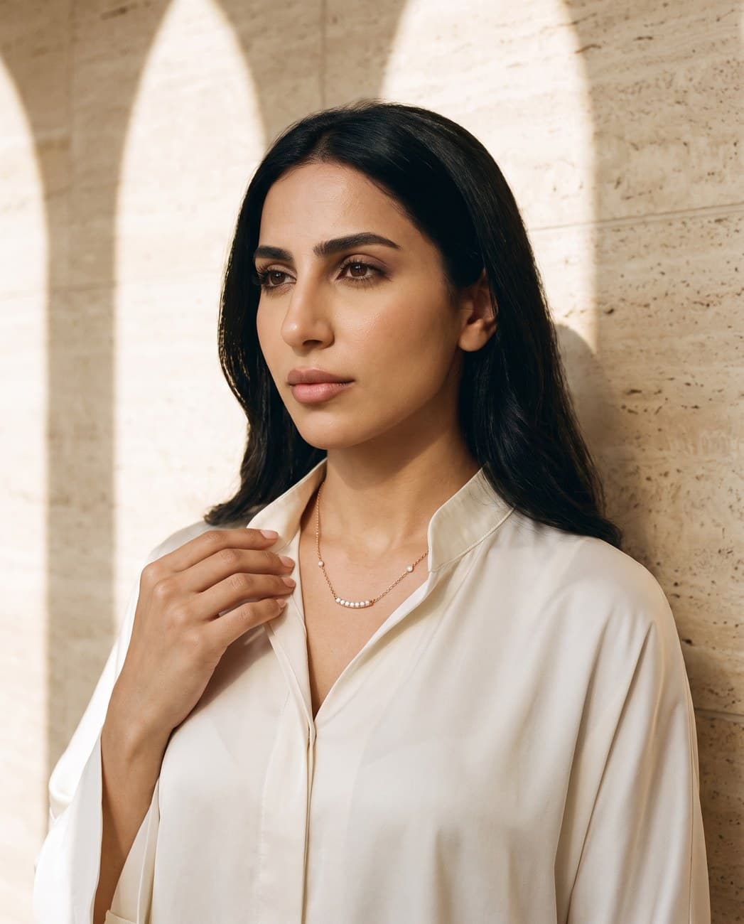 Kholoud · campaign photograph, worn