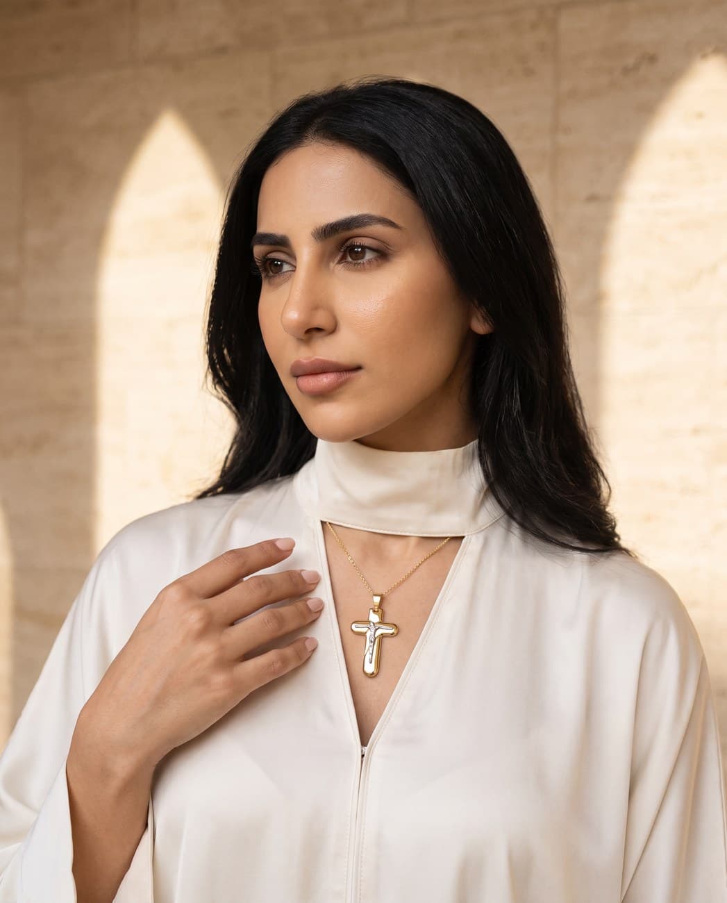 Qalb · campaign photograph, worn