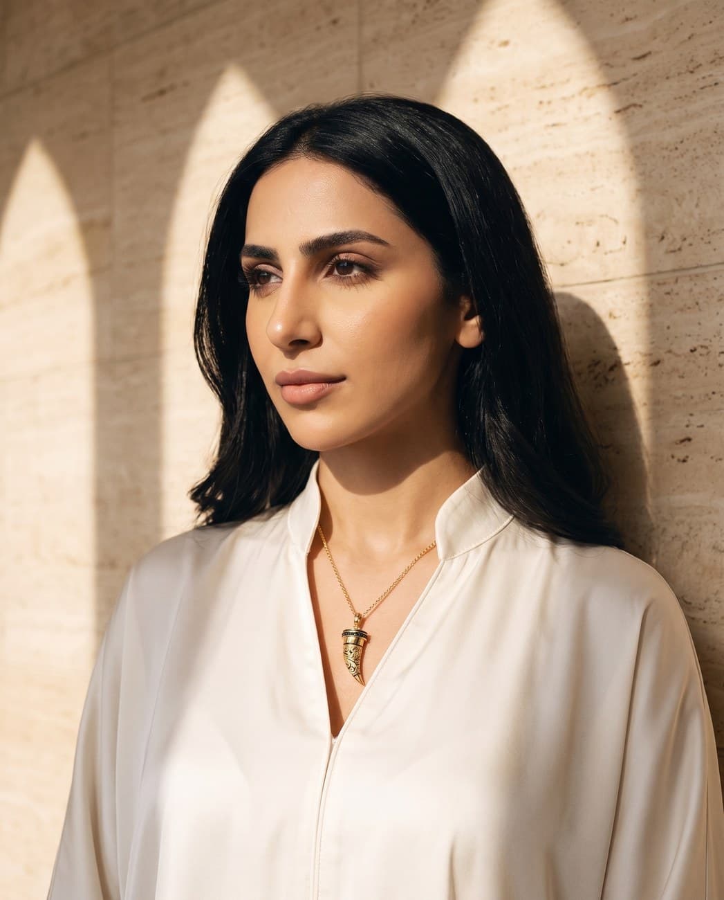 Yumna · campaign photograph, worn